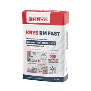 Паперовий мішок з ремонтною сумішшю KRYS RM Fast