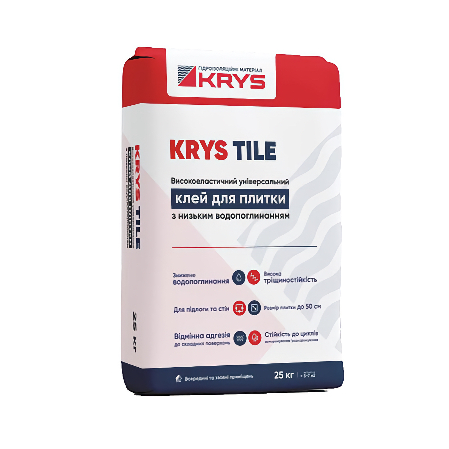Фото мішка з високоеластичним клеєм для плитки KRYS Tile