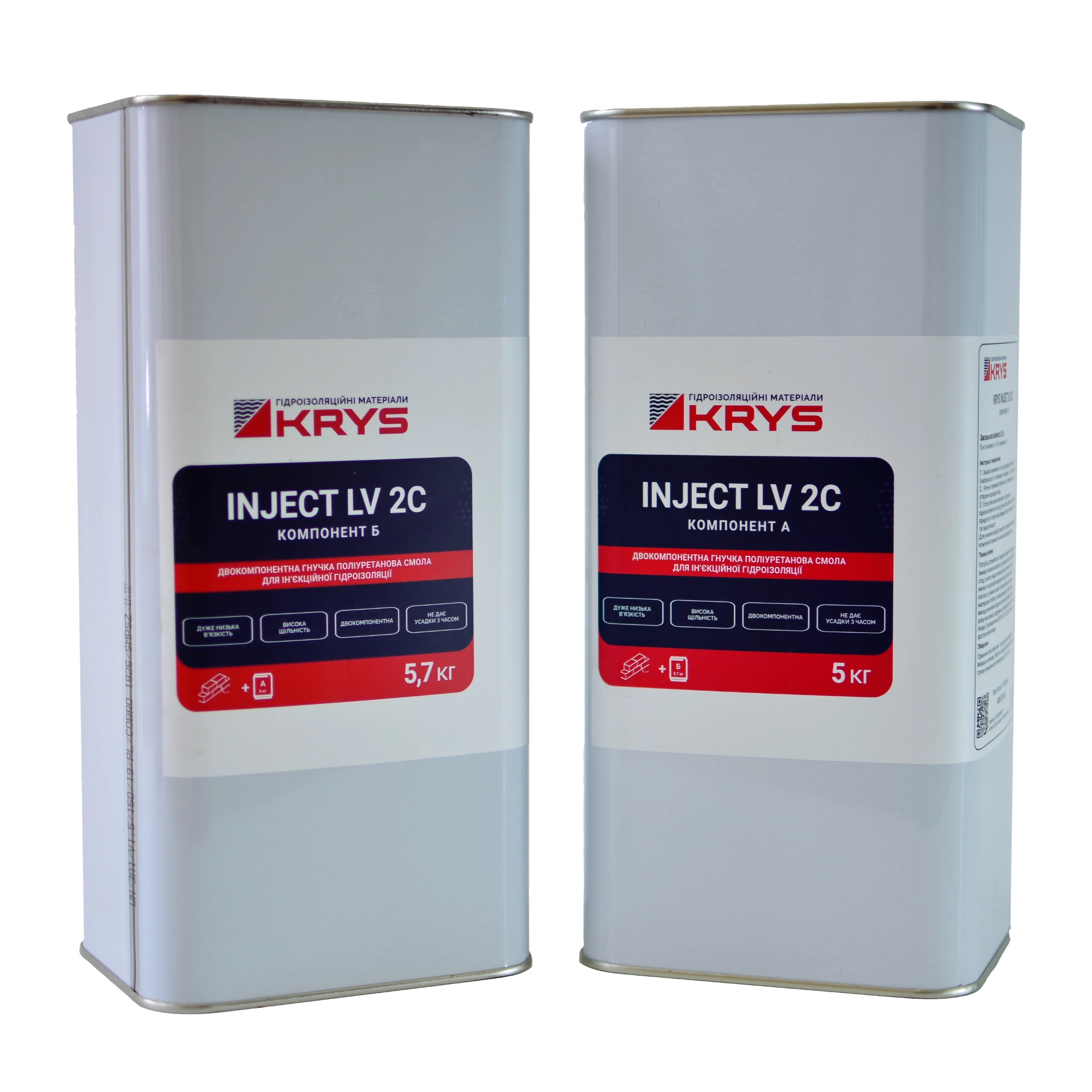KRYS INJECT LV 2C для инъекционной гидроизоляции