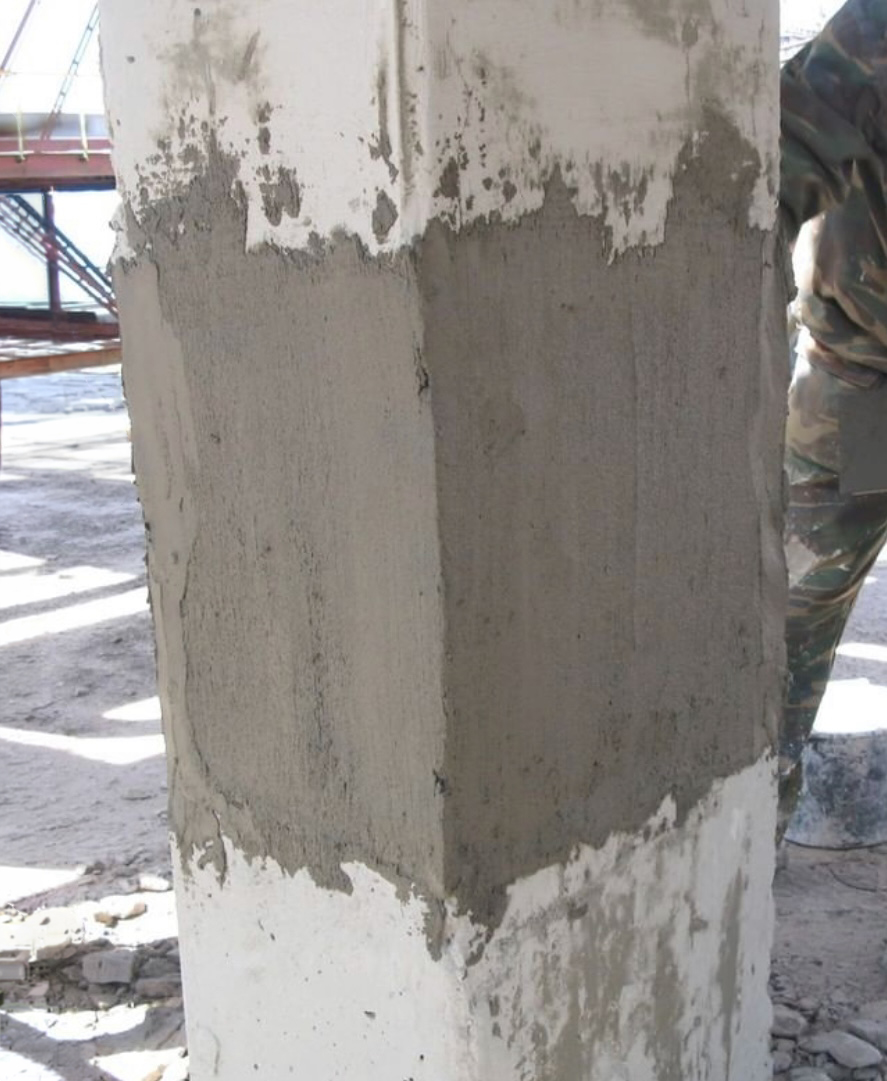 Повністю відновлена бетонна колона